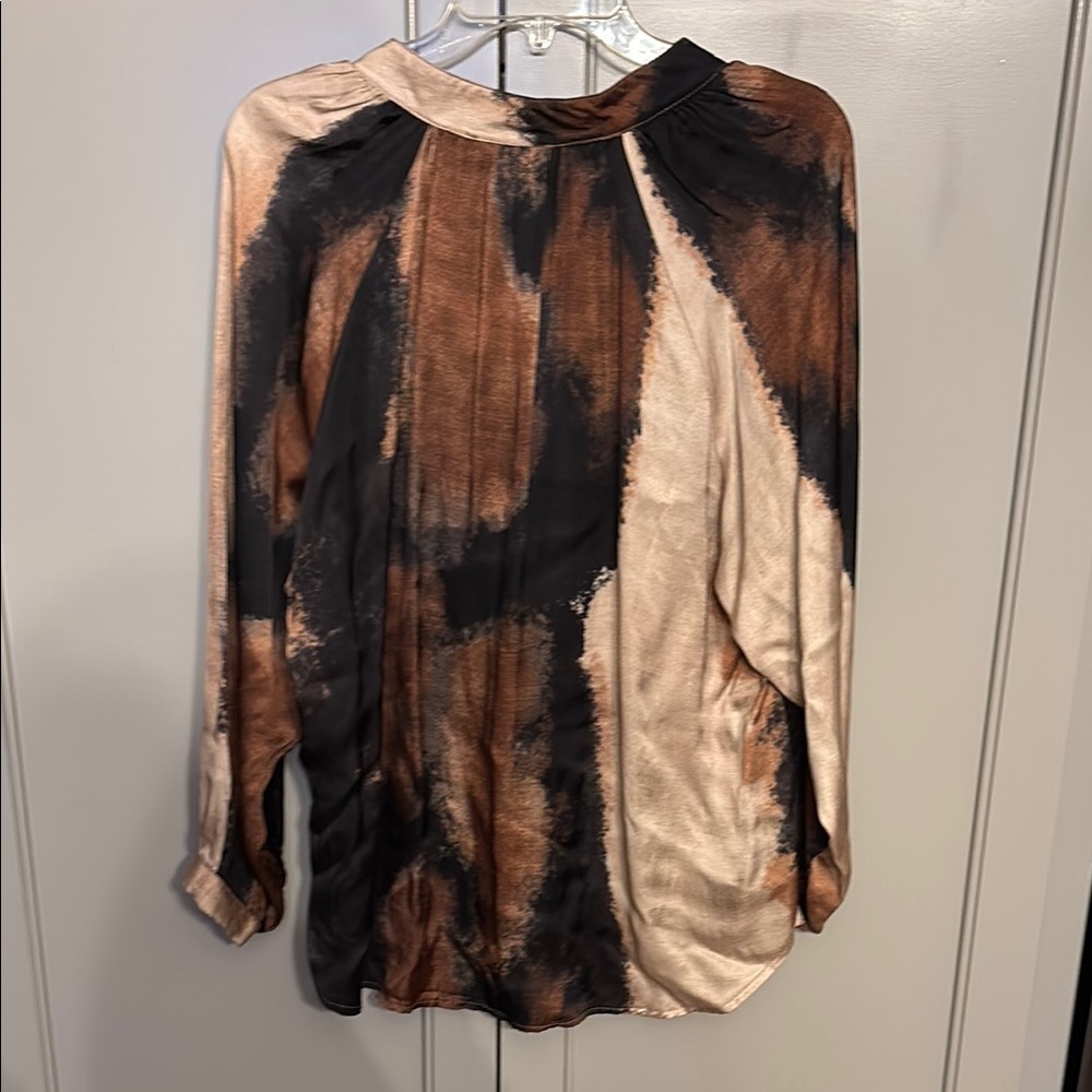 Alexandre Laurent Paris Elegant Women's Top in Black and Brown M - Picture 7 of 7